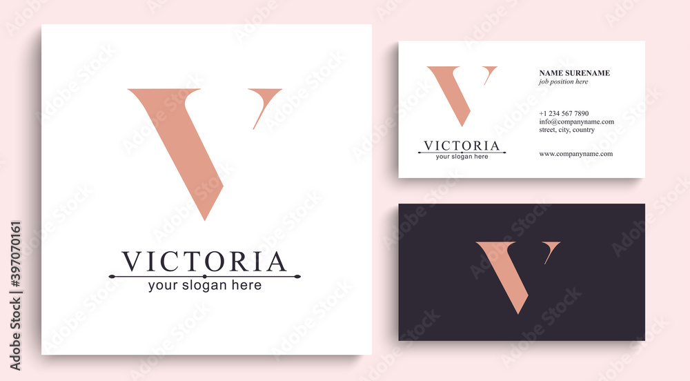 V monogram logo