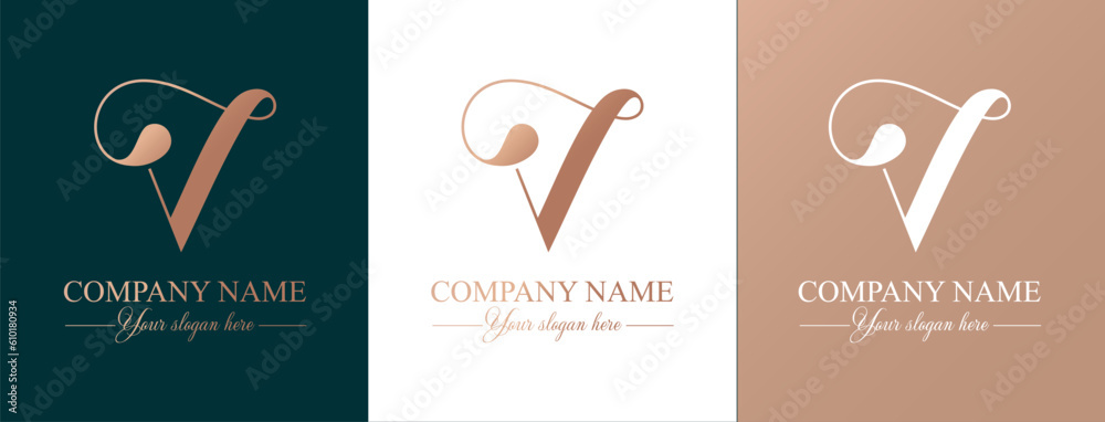 V monogram logo