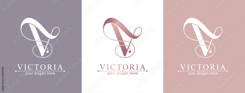 V monogram logo