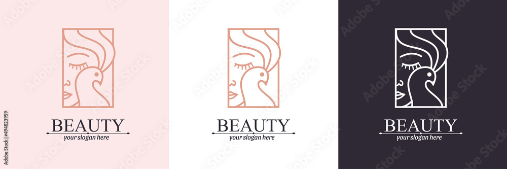 logo girl bird